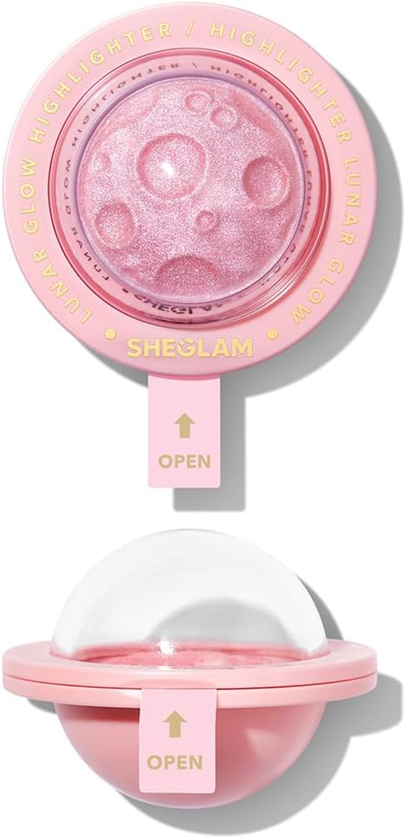 SHEGLAM Lunar Glow Highlighter Face Highlighter Multichrome Glitter Shimmer Highlighter Makeup-Neutron Star