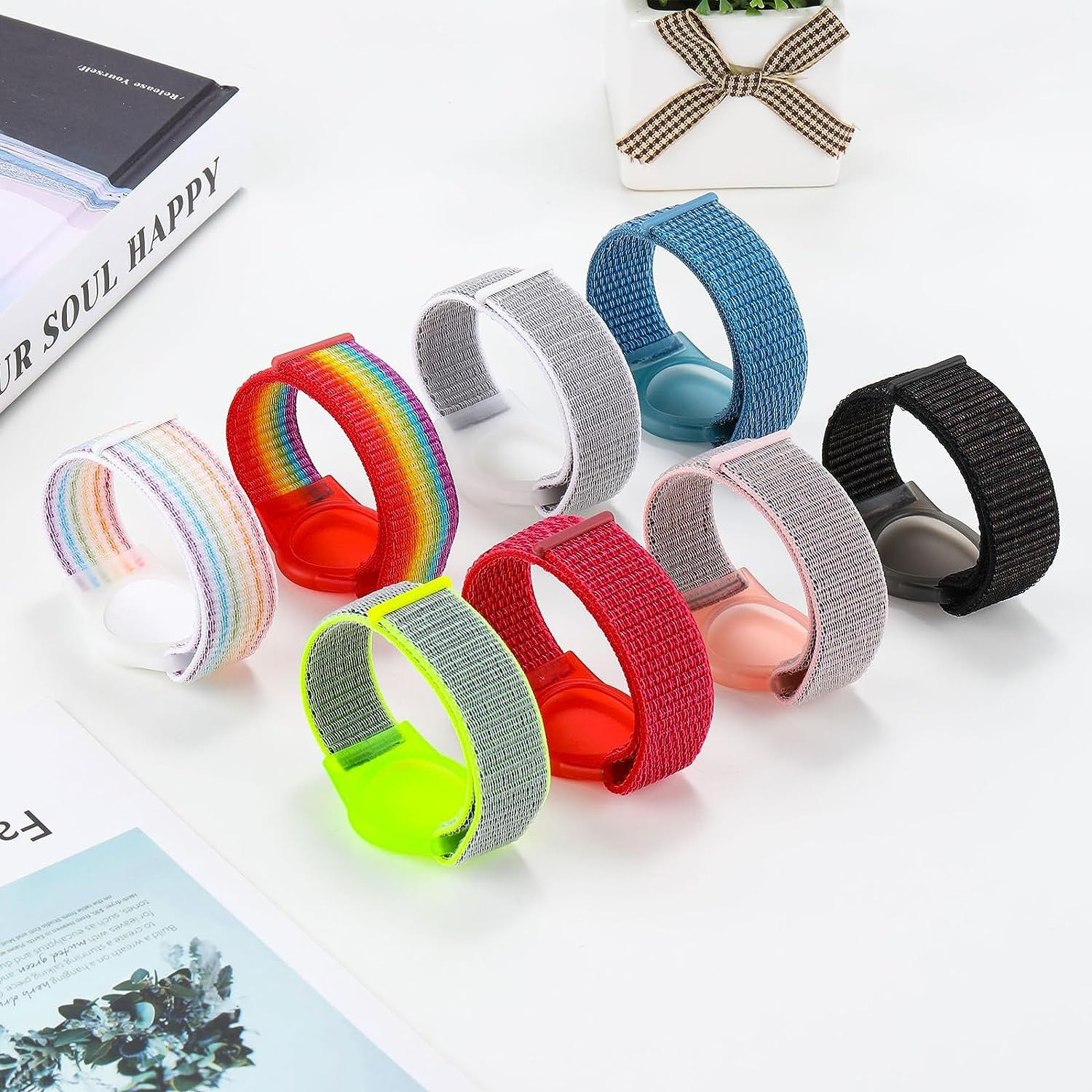 3/4/5 Packs Princess Cruise Medallion Holder,Compatible for Princess Cruise Medallion,Breathable Hook&Loop Nylon Sport Style (Black-Black+Grey+Blue+Pink) image number 5