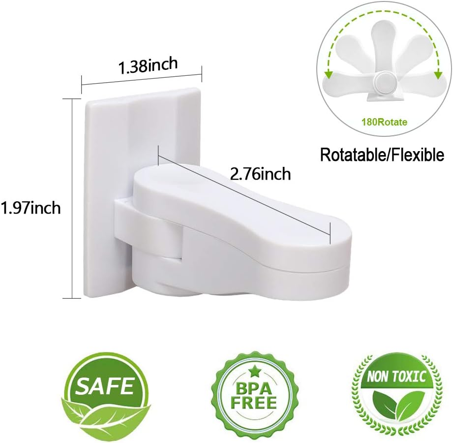 Door Lever Lock Child Proof - Baby Proofing Door Handle Lock -Toddler Safety Doorknob Latch for Toilet Facuet Handle - No Drilling Install - Easiest Use （4 Pack） image number 5