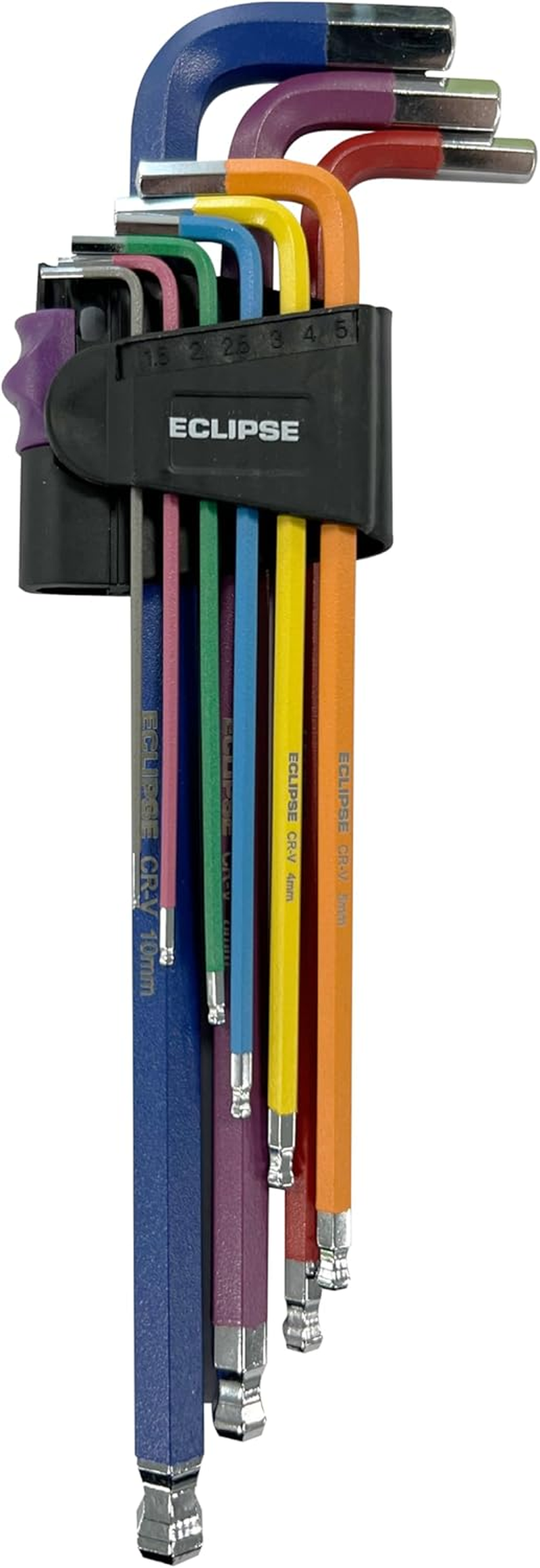 Eclipse Colour Coded Extra Long Hex Key 9Pcs Set image number 2