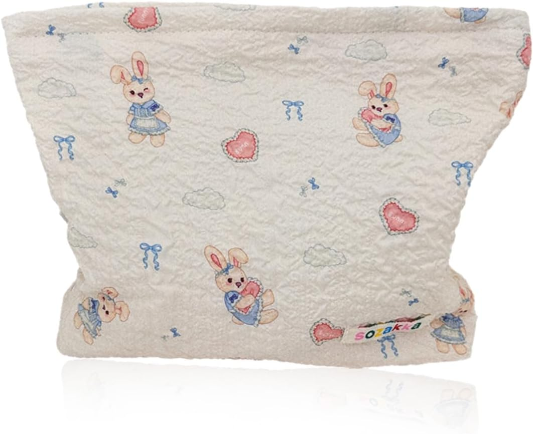 CATOR Cosmetic Bag Women'S Small Make up Bag Makeup Bag Toiletry Bag Travel with Zip for Women Girls (Hare Model) image number 5