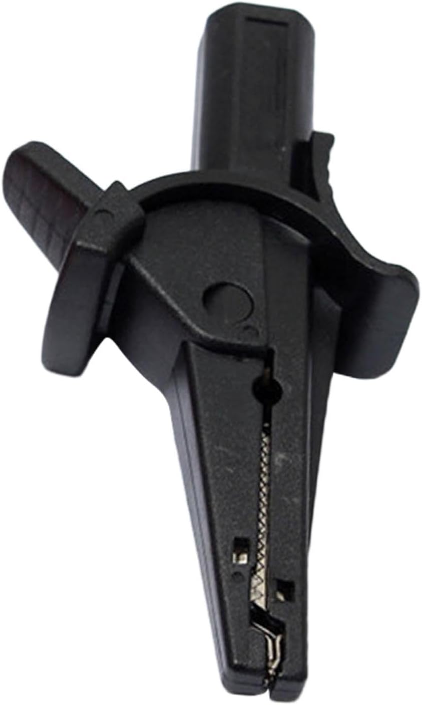 Harayaa Heavy Duty Alligator Clip Crocodile Clamp Easy to Use Electrical Testing Test Clip, Insulation Protecting for Automotive, Car, Black