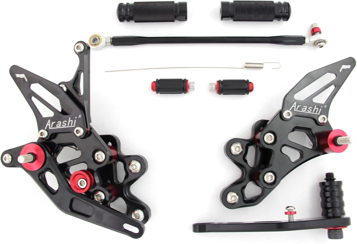 Adjustable Rearsets Compatible with Suzuki GSXR 600 750 2018-2023, Black image number 3