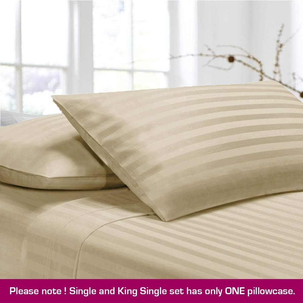 Luxor Linen Dreamfields 1000TC Ultra Soft Microfibre Sheet Set (Flat Sheet, Fitted Sheet, One Pillowcases), Linen, Single image number 2