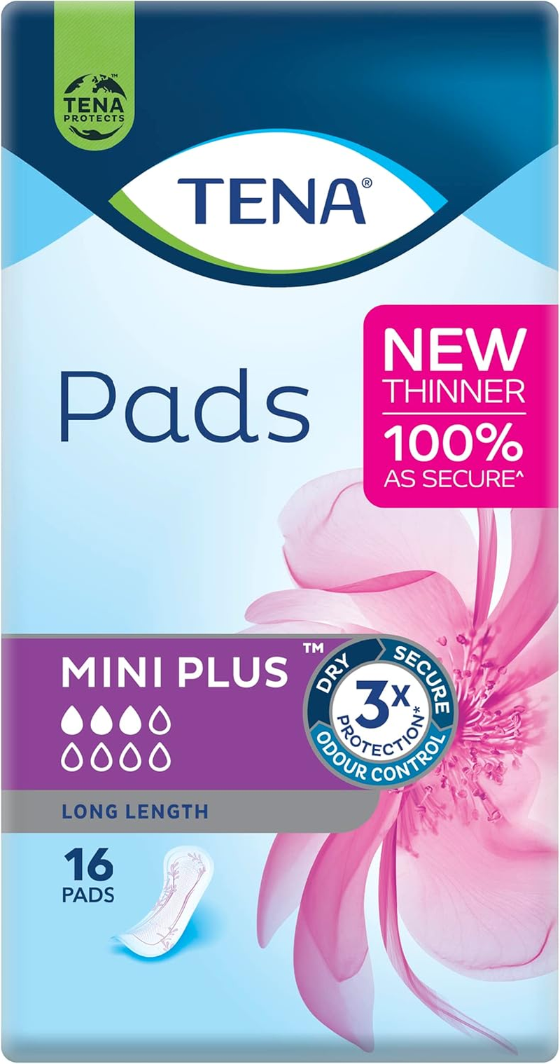 TENA Pads Mini plus Long Length, Pack of 16 image number 4