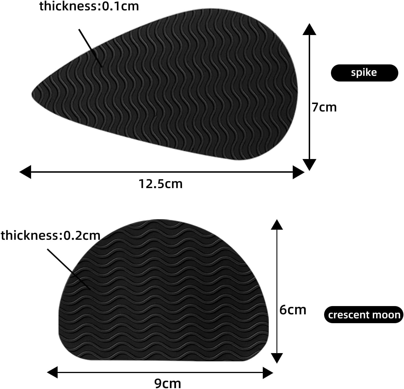 2 Pairs Non-Slip Shoes Pads Adhesive Shoe Sole Protectors, High Heel Noise Reduction for Women Men (Black) - Beige image number 2