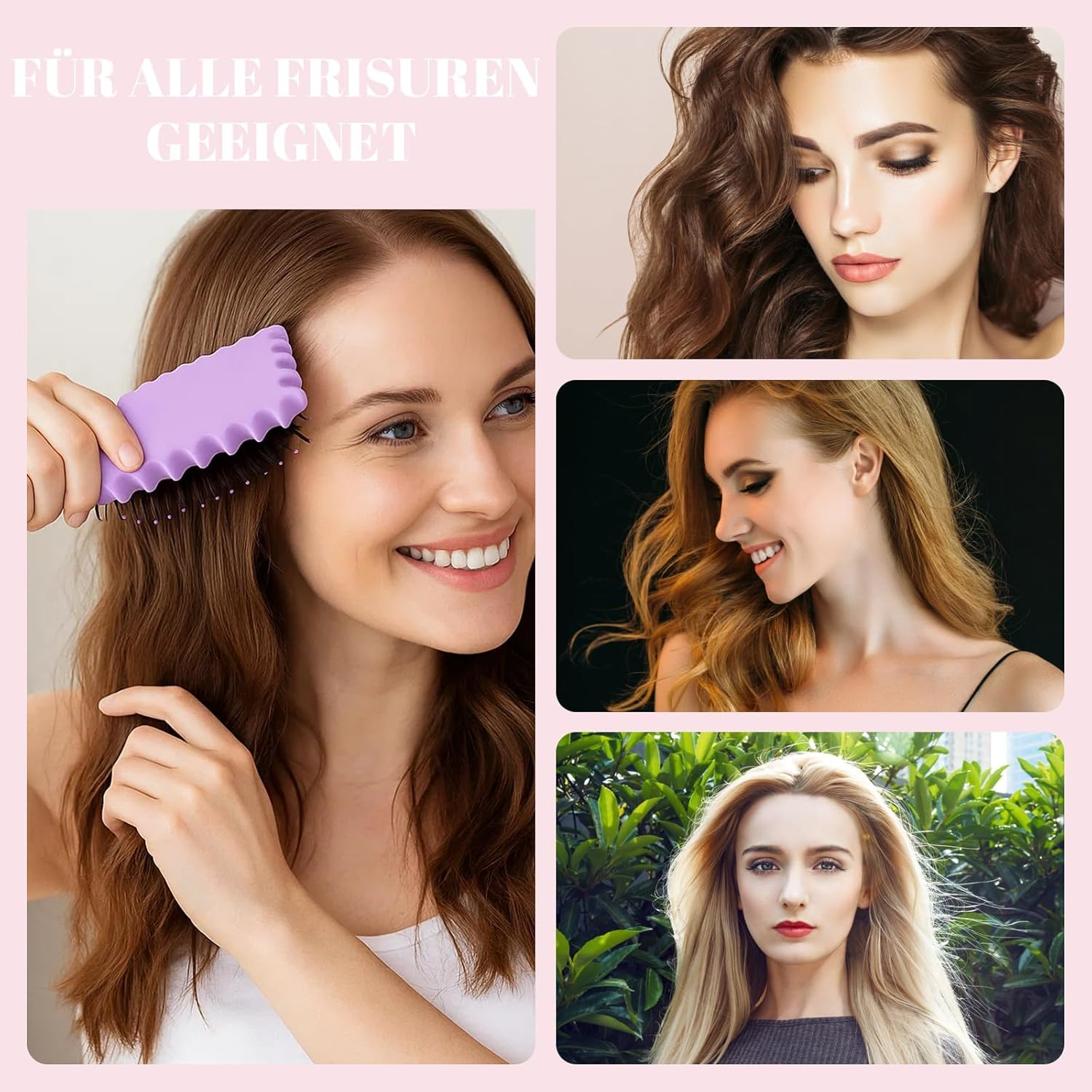 Curl Brush, 2-Piece Curl Brush Set, Brush for Curls and Curling Comb, Ideal for Curly Hair, Curling Brush for Natural Curls and Curly Hair Brush image number 2