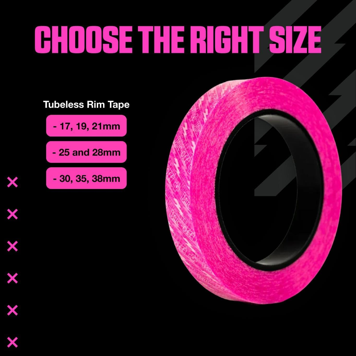 Muc-Off Tubeless Rim Tape, 28Mm - Pressure-Sensitive Adhesive Rim Tape for Tubeless Bike Tyre Setups - 10 Metre Roll with 4 Seal Patches image number 4