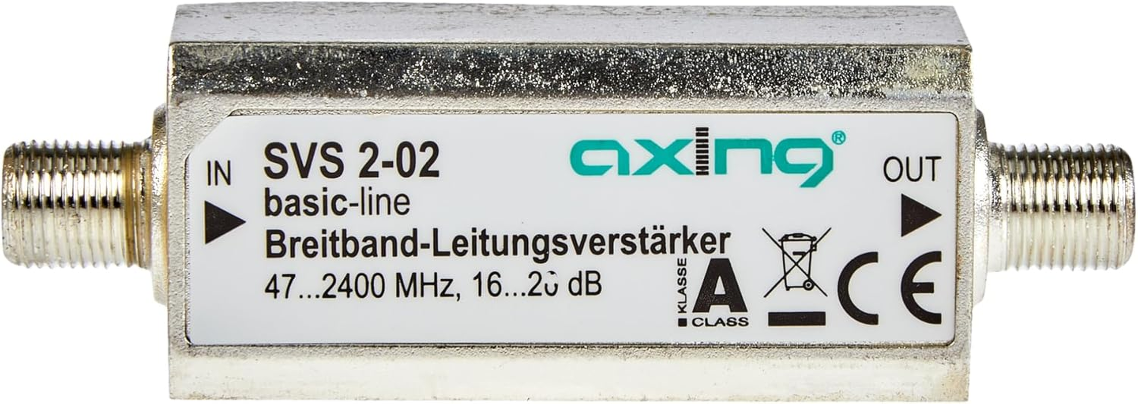 Axing SVS 2-02 Broadband Inline Amplifier 20 Db Satellite and Terrestrial (47-2400 Mhz) image number 1