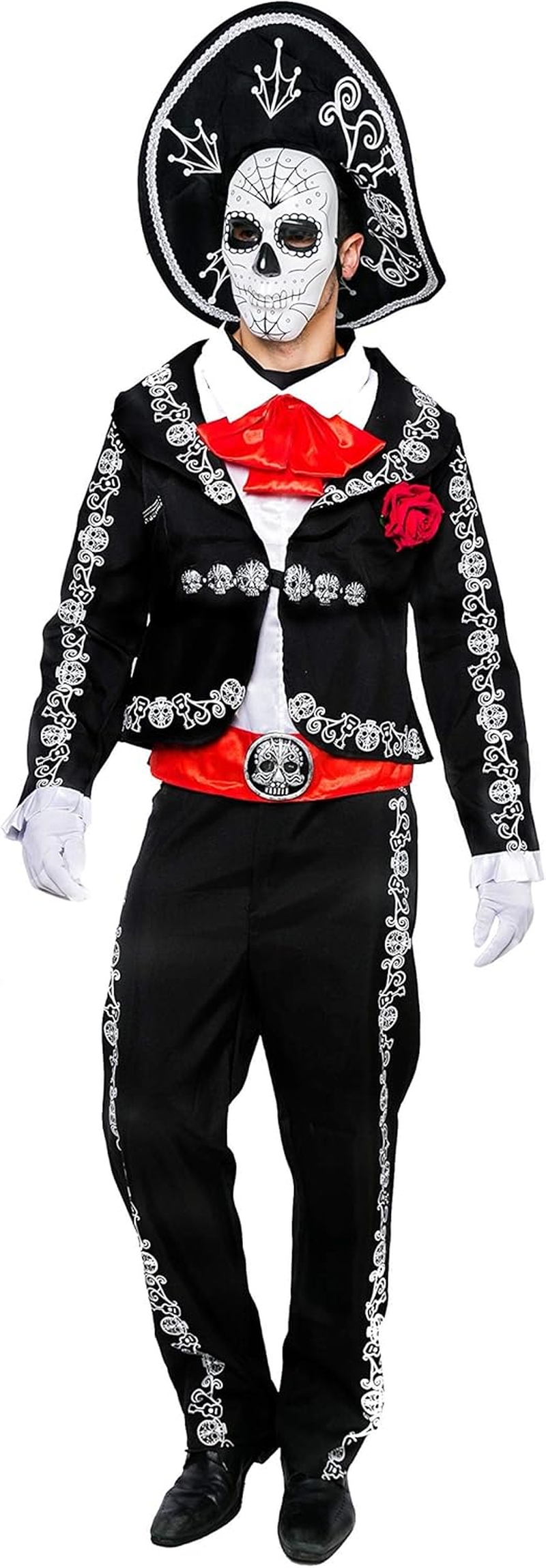 Spooktacular Creations Halloween Mens Day of the Dead Costume, Mariachis Skeleton Costume