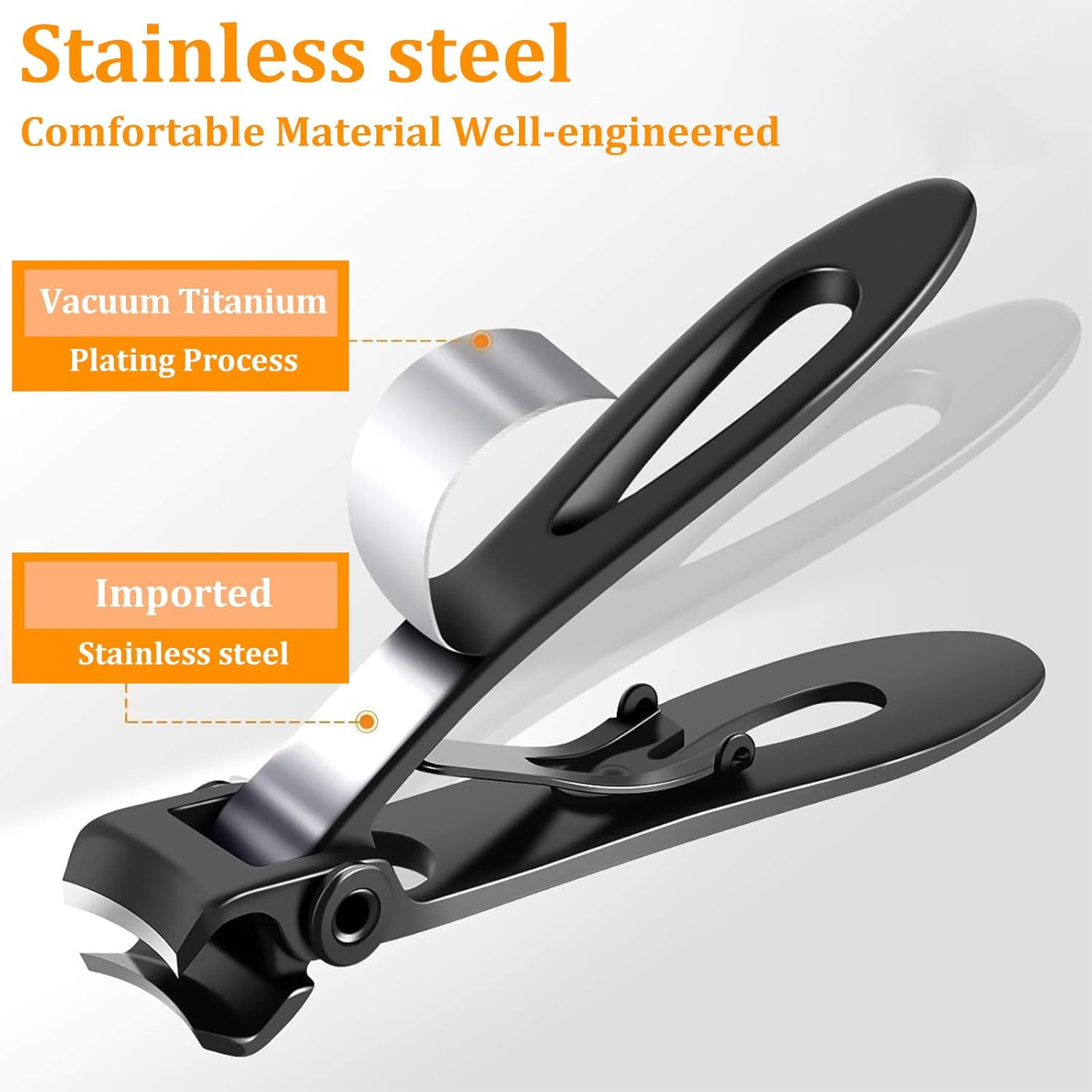 Thick Nail Clippers - 15Mm Wide Jaw Nail Cutter for Thick Toenail Stainless Steel Heavy Duty Toenail Clippers with Curved Blades Large Toenail Clippers for Men Seniors Elderly image number 5