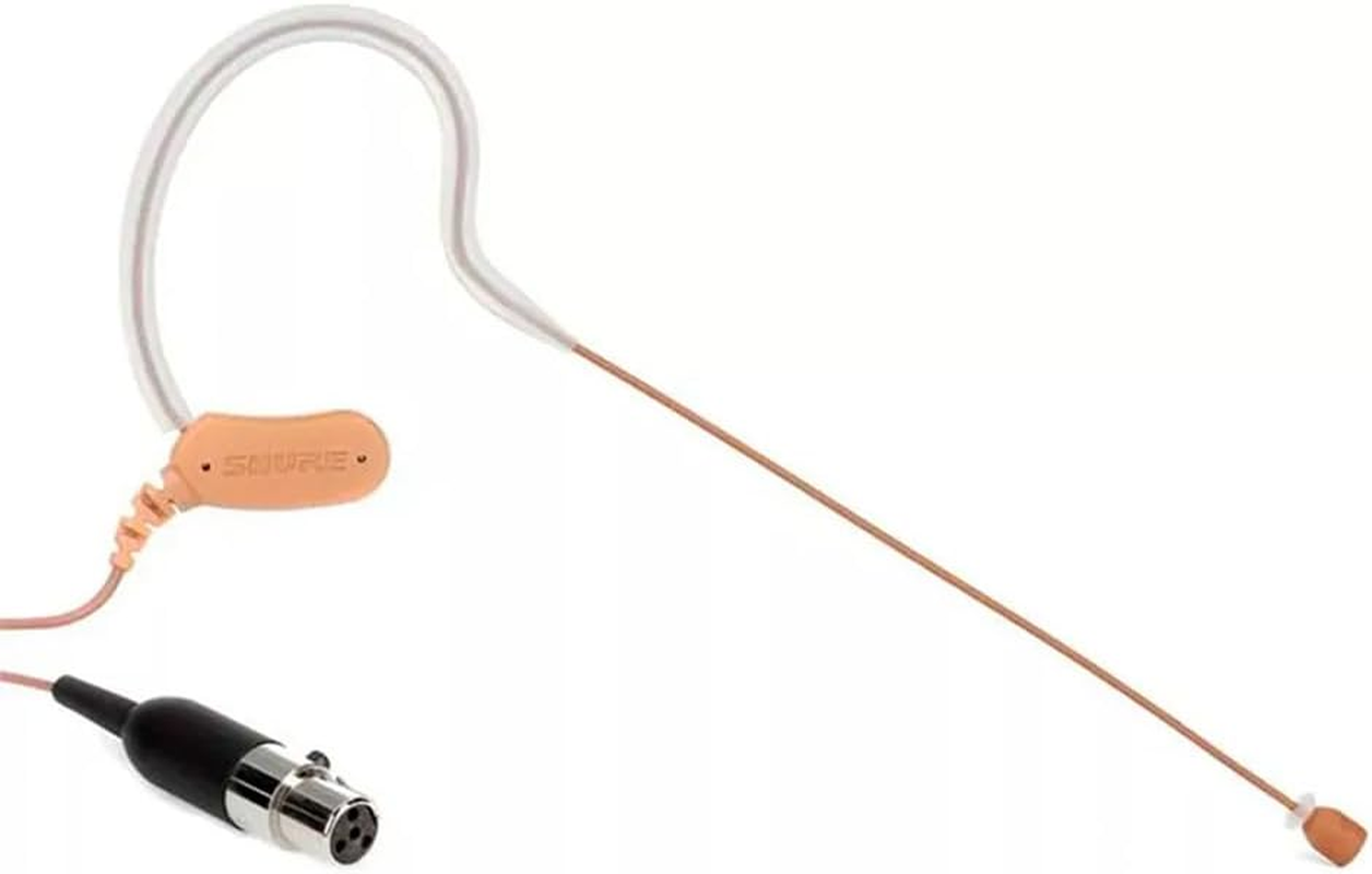 Shure MX153B/O-TQG Omnidirectional Earset Headworn Microphone, Black