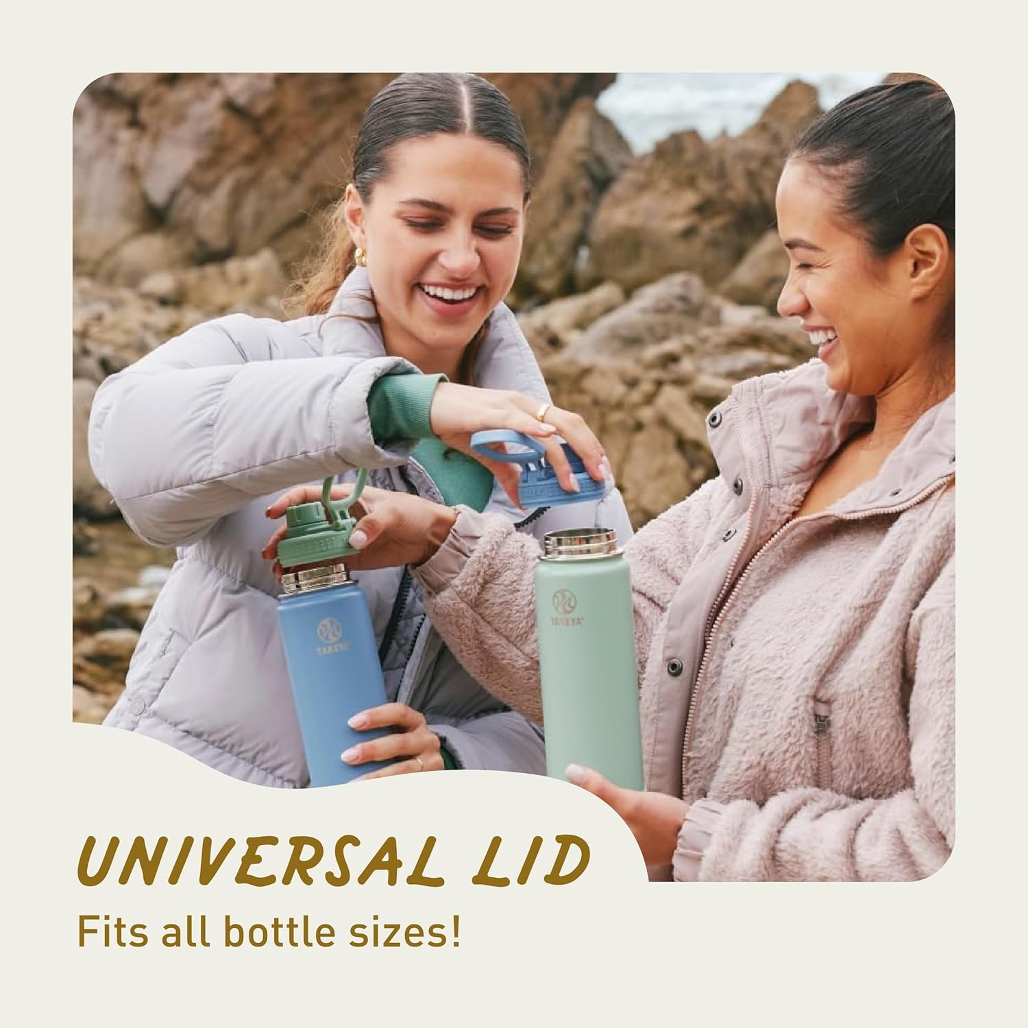 Takeya Australia Takeya Actives Vacuum-Insulated Stainless-Steel Water Bottle, 700Ml, Onyx Vacuum Insulated Double Walled Water Bottle, Onyx, 24 Oz image number 1