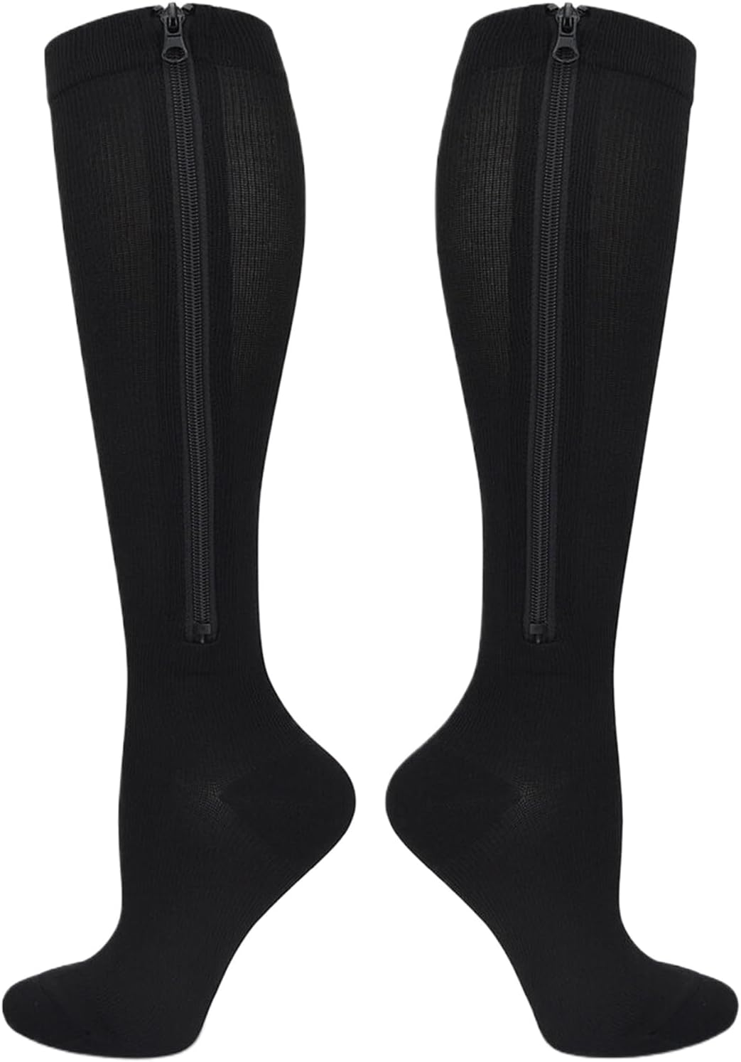 Dress Cici Open Toe Compression Socks, Toeless Compression Socks with Zipper, Zippered Sock for Women (3 Pack) image number 6