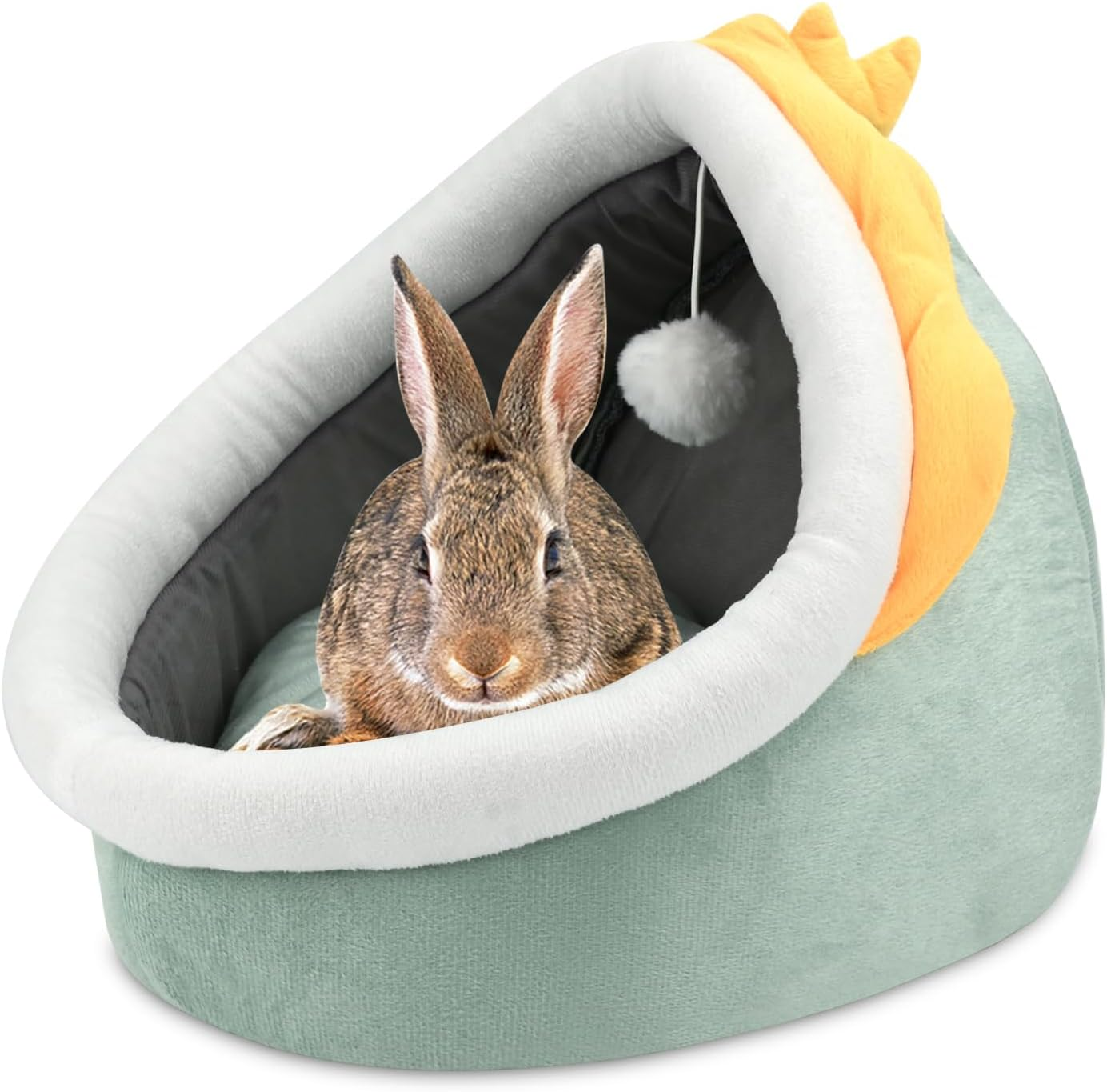 Cat Beds for Indoor, Small Dog Cave Bed with Anti-Slip Bottom, Super Soft Calming Pet Sofa Mat with Removable Cushioned Pillow for Cats, Puppies & Rabbits