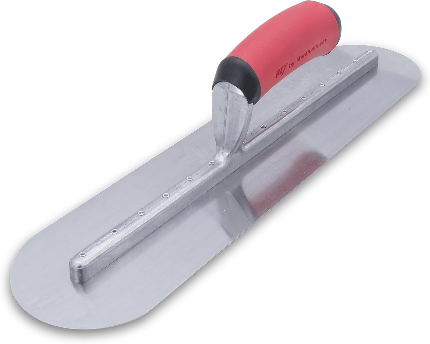 MARSHALLTOWN QLT Fully Rounded Concrete Finishing Trowel, 16 X 4 Inch, Soft Grip Handle, Made in the USA, FTFR374R