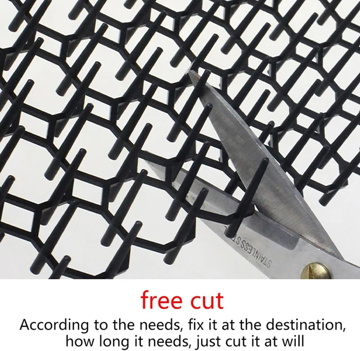 AIMALL Anti-Cat Spike Mat, 10-Pack, Deterrent Nets, Safe Pet Repellent Mats, Ideal for Gardens and Indoor Use, 15.74X7.87 Inches Each