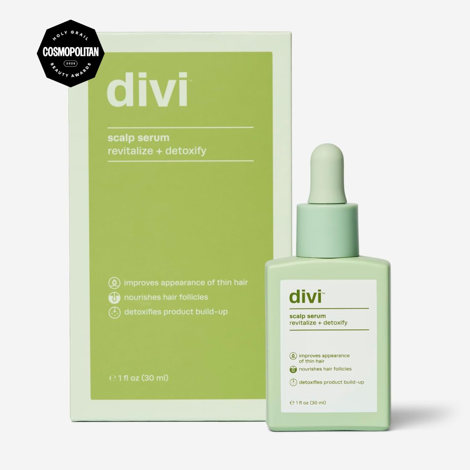 Divi Scalp Serum for Thinning Hair, 30Ml &ndash; Clinically Tested, Nourishing Formula with Amino Acids, Caffeine & Rosemary Oil &ndash; Promotes Healthy Scalp & Fuller-Looking Hair, Reduces Oil & Product Buildup image number 1