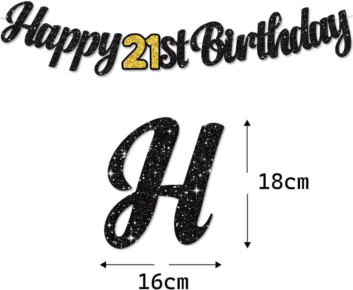 Buziba Happy 80Th Birthday Banner Black Gold Birthday Decorations Backdrop 80 Years Birthday Balloons Party Supplies Photography Background for Men Women (80Th) image number 2