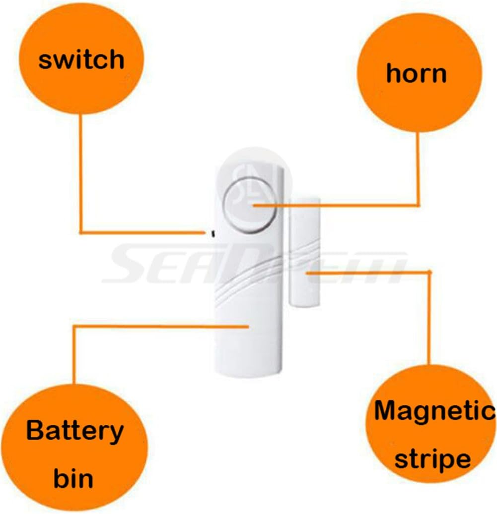 Home Security Alarm System DIY Kit - Magnetic Sensor - Guardian Protector - Window Glass Vibration Security Burglar Alarm for Homes, Cars, Sheds, Caravans, Motorhomes - Price Xes (10) image number 5