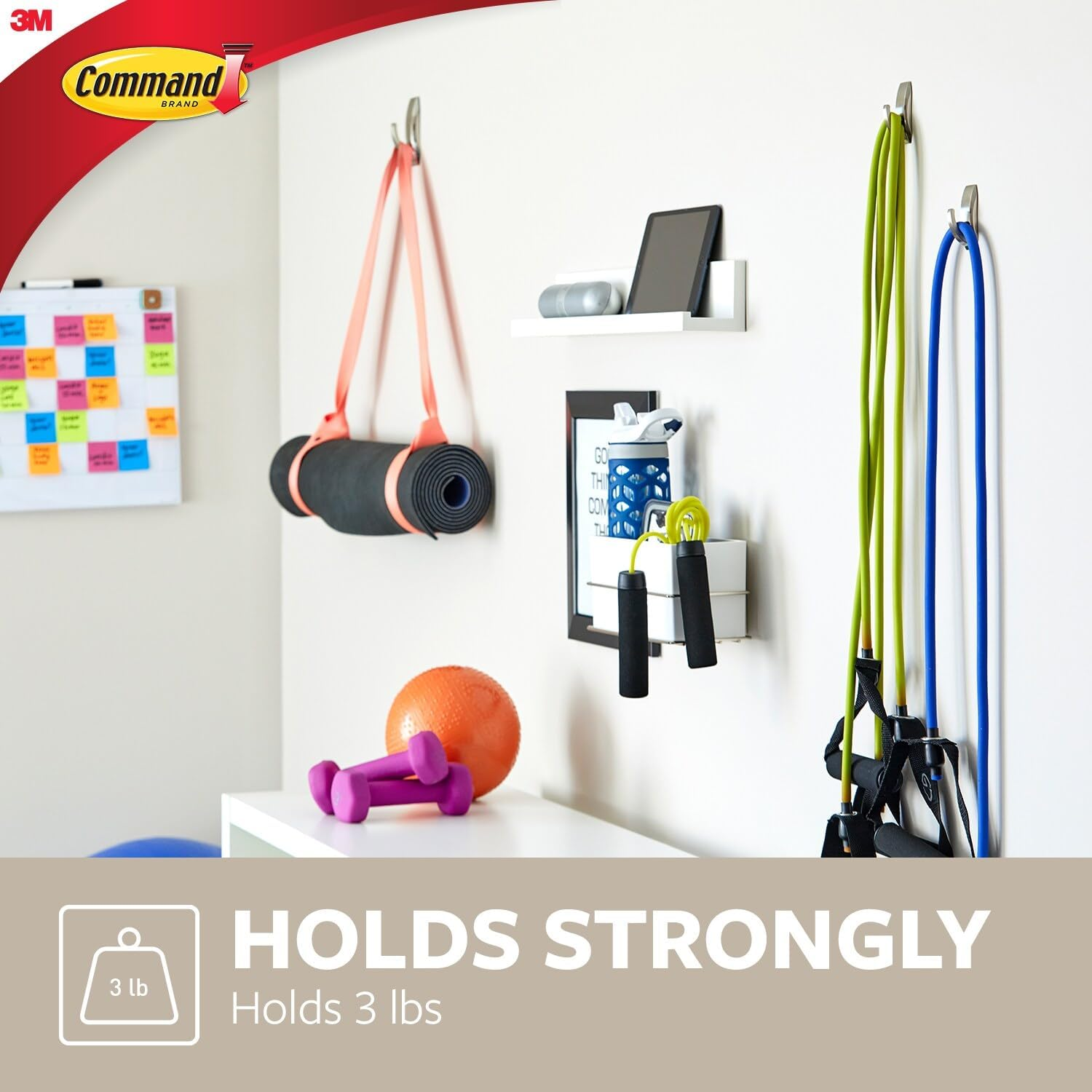 Command Modern Reflections Metal Hook, Medium, Brushed Nickel, 1-Hook (MR02-BN-ES) image number 2