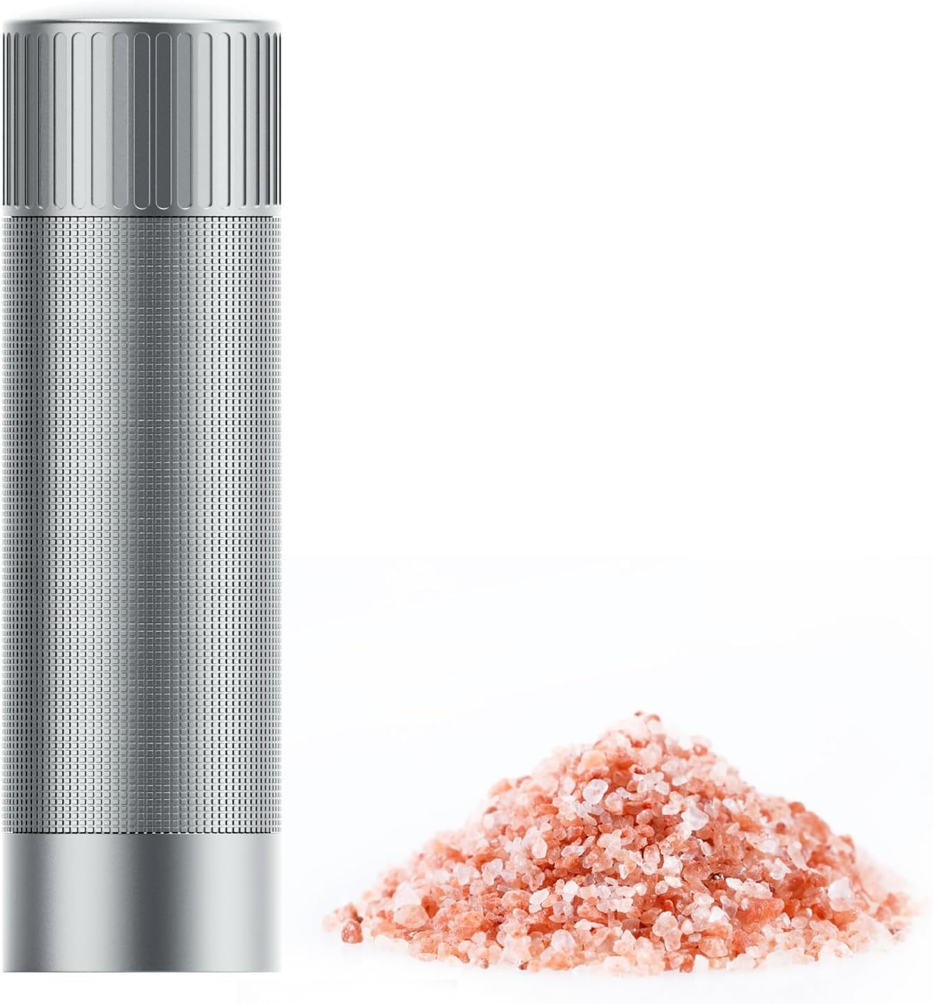 Luvan Salt Grinder, Professional Grade Salt Mill with Unique Burr Grinder, 12 Adjustable Coarseness Settings, Lightning-Fast Grinding Speed, Heavy Duty Aluminum Manual Salt and Pepper Grinder image number 3