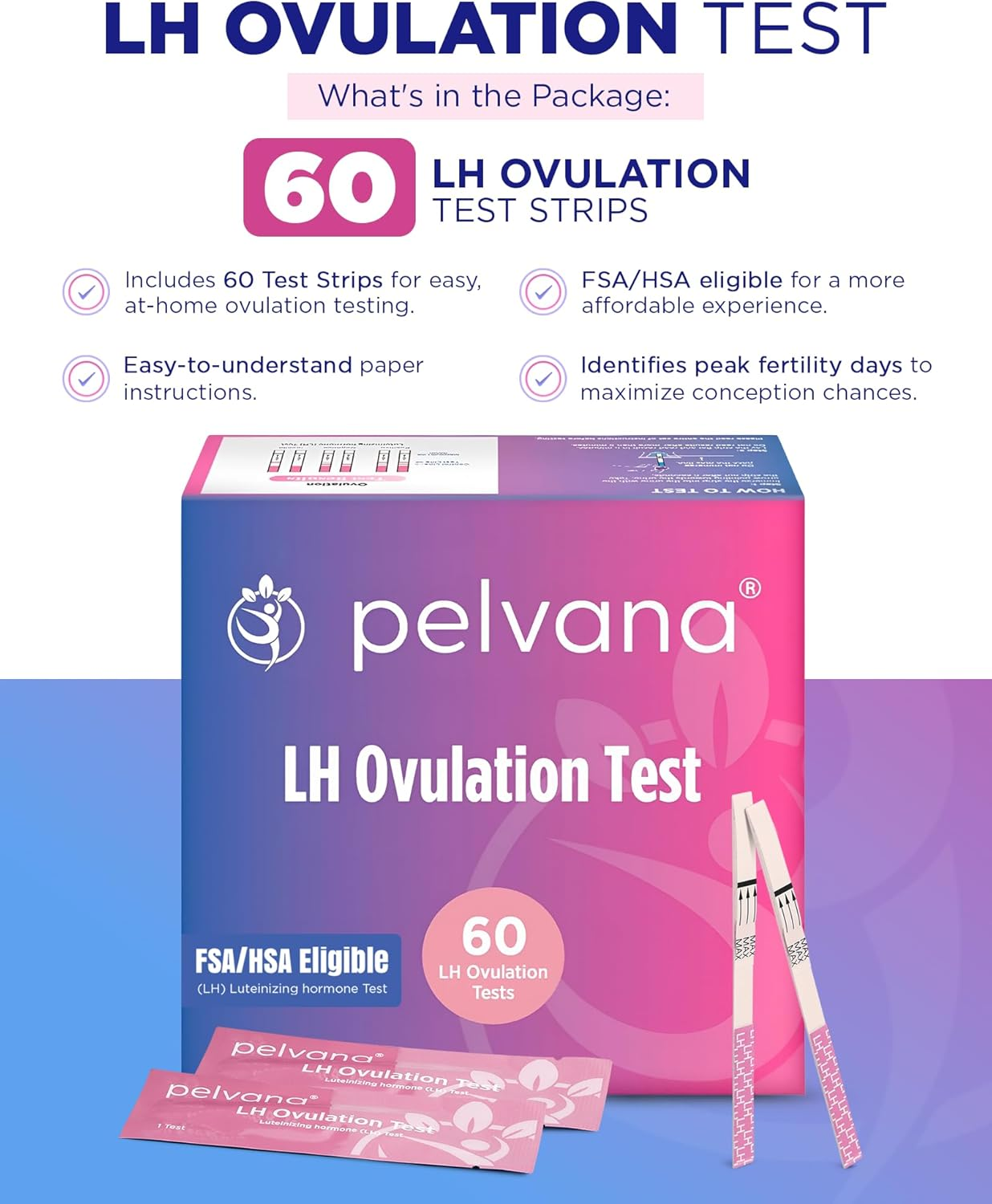 Pelvana Ovulation Test Kit, 60 Tests, LH image number 4