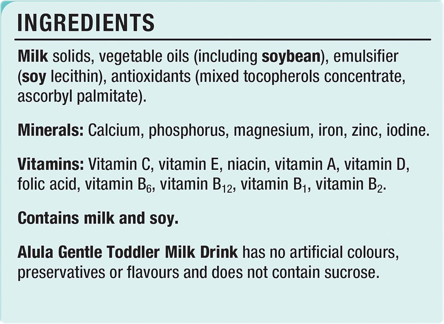 Alula Gentle Stage 3 Toddler Nutritious Milk Drink from 1 Year+ 900G (Pack of 1) image number 1