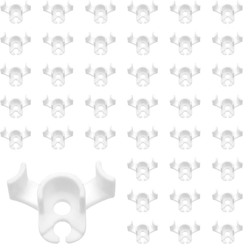 Plant Training Clips 90 Degrees Stem Trainer Clips, 40 Pieces Plants Bud Bender,Low-Stress Plants Training Clip,90&deg; Planting Stem Bender Low Stress Planting Branch Trainer Clips for Flower, White image number 1