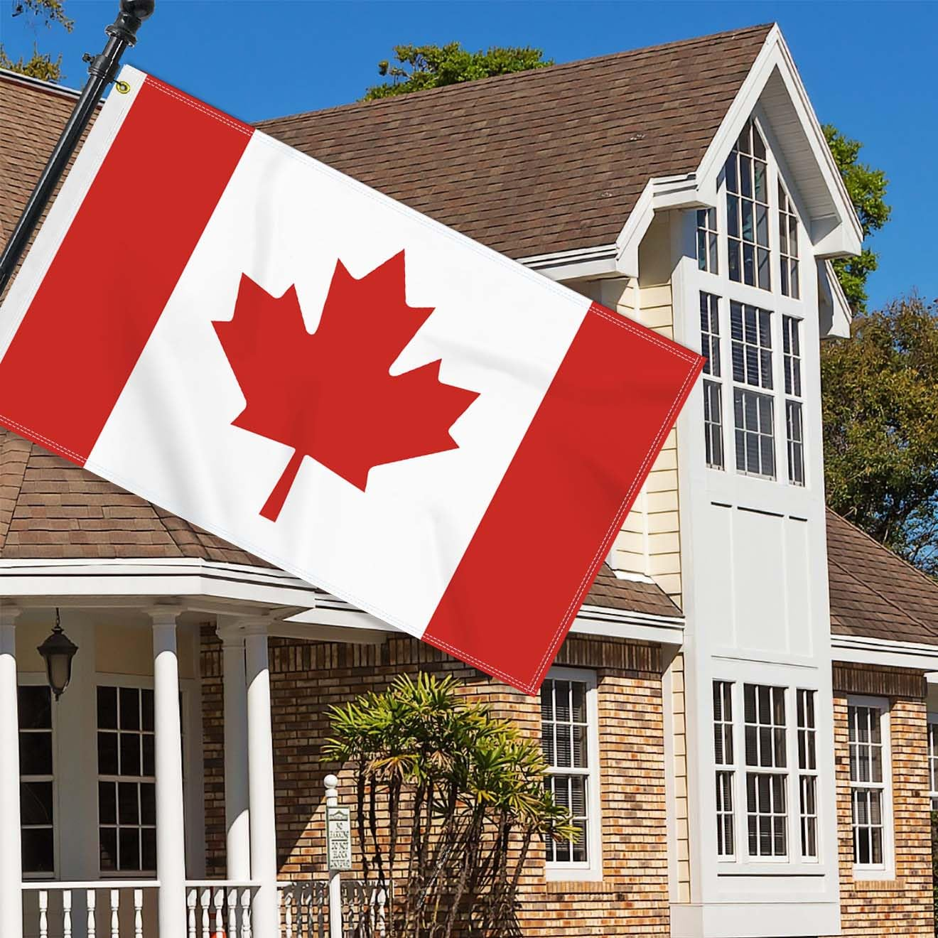 Large 3&times;5 FT Canada Flag, Big Canadian 100D National Outdoor Banner,Decorgarden with Brass Gromment image number 2