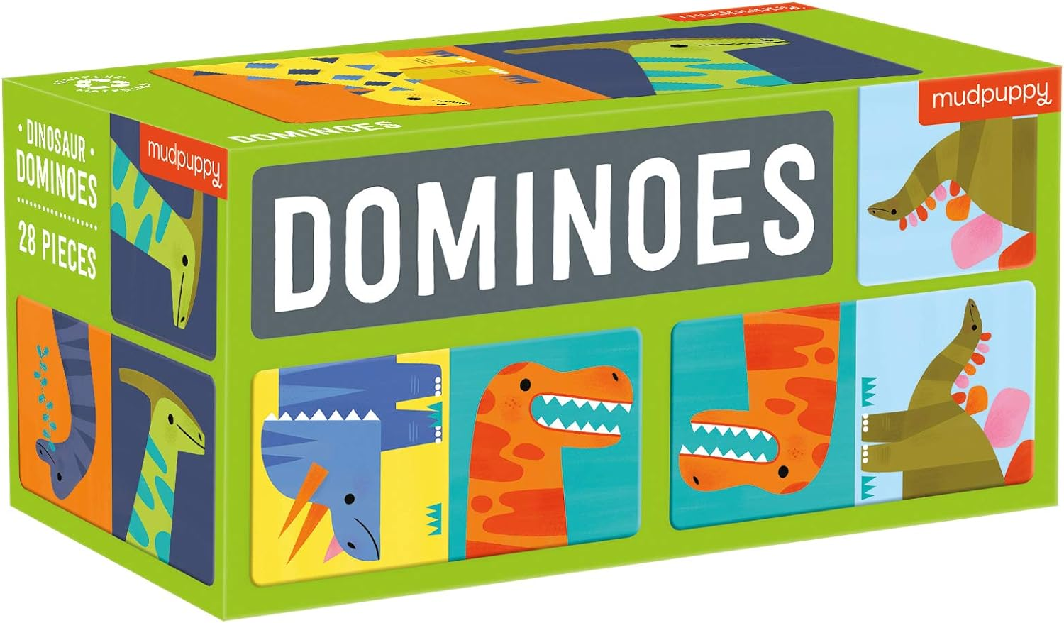 Mudpuppy Dinosaur Dominoes: 28 Oversized, Double-Sided Pieces - Ages 3-8, 2+ Players image number 3