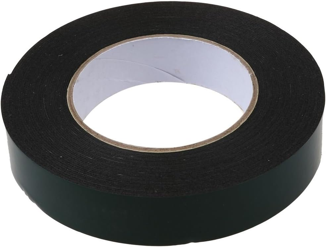Black Super Strong Permanent Double Sided Self Adhesive Foam Car Trim Body Tape Width:25Mm image number 1