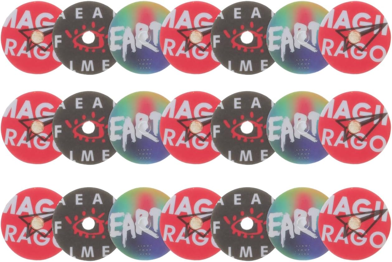 Vaguelly 24 Pcs Car Air Freshener Discs, Aromatherapy Refill Pads for Record Player, Fragrance, Pe Material, Assorted Colors, 3.5Cm Diameter, Ideal for Driving and Relaxing image number 2