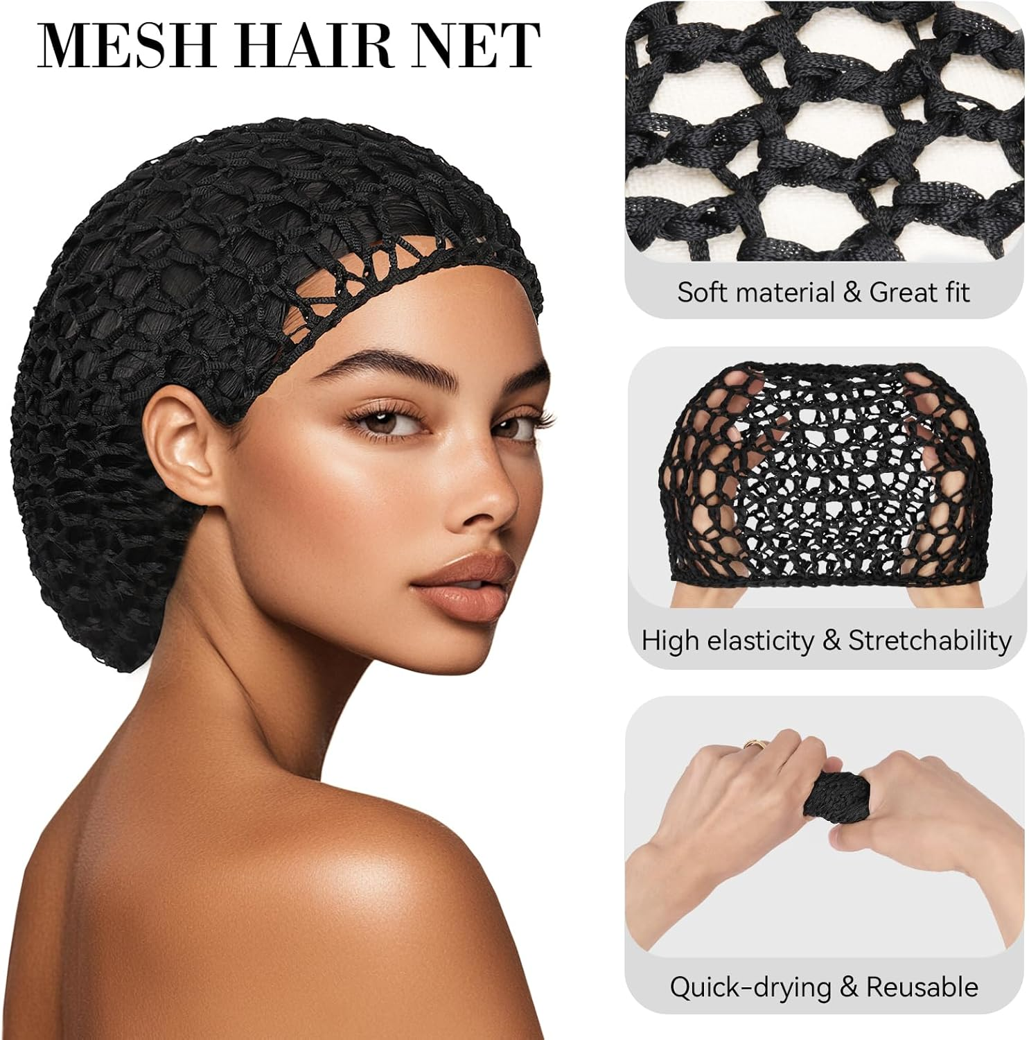 Long Bonnet-Crochet Hair Net Set image number 6