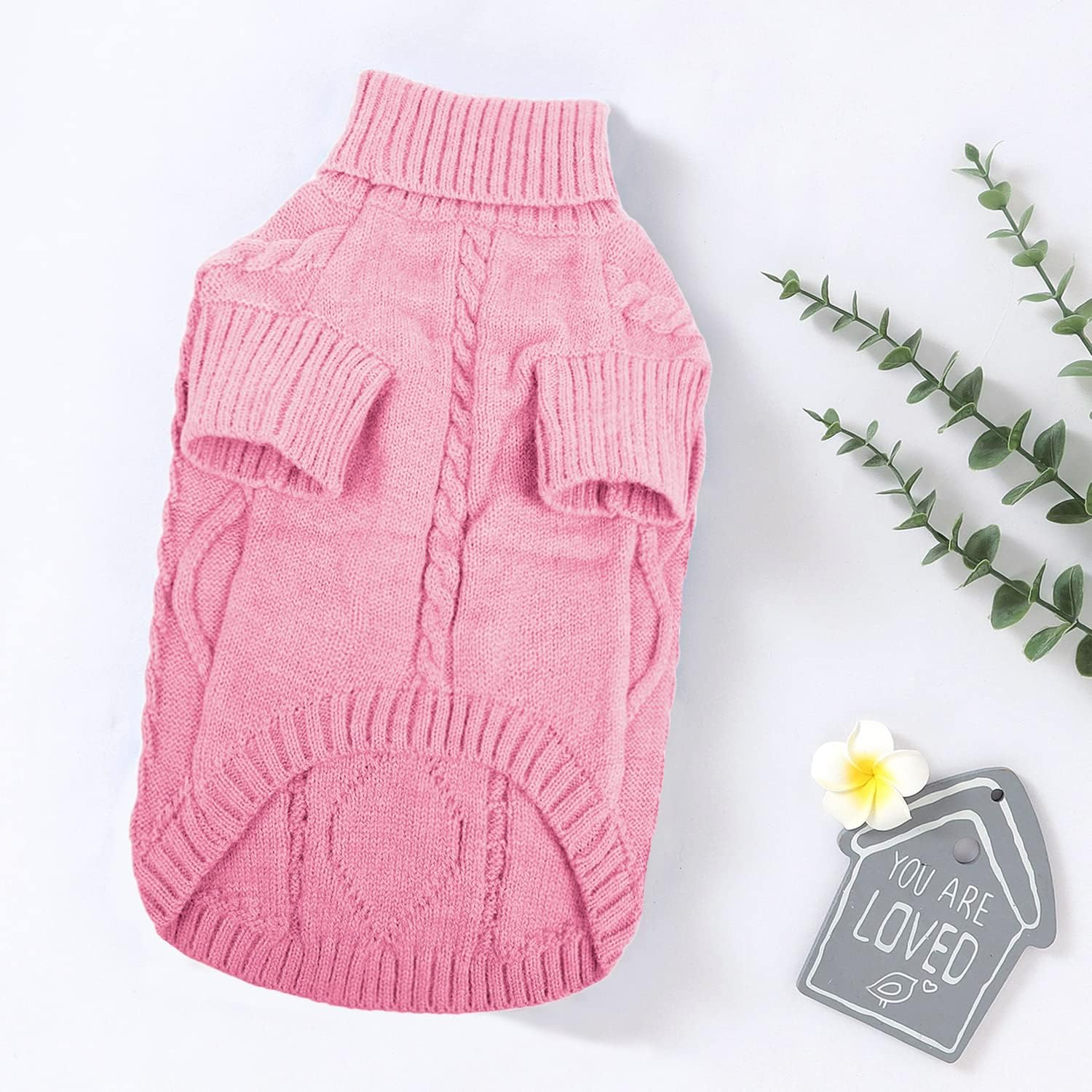 Small Dog Sweater Pet Sweater Knitwear Dog Jumpers Turtleneck Knitwear Puppy Soft Sweater Warm Cute Soft Clothes for Small Medium Dogs Cats Chihuahua Schnauzer Dachshund Teady (Blue, S)