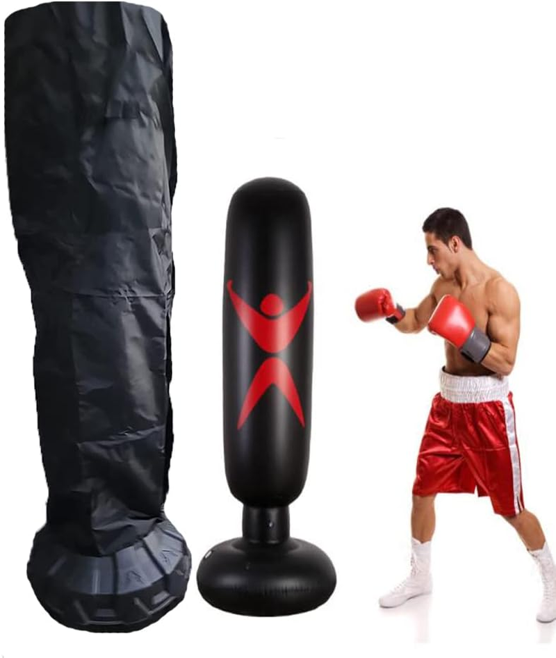 Punching Bag Cover Outdoor Waterproof/Dustproof Standing Boxing Bag Cover Boxing Punching Bags Heavy Bags for Sports Outdoors Exercise Black image number 6