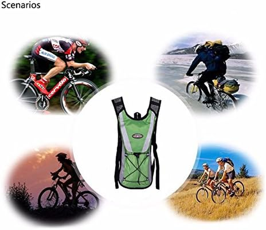 Hydration Pack 2L Water Bladder Bag Backpack Cycling Bicycle Hiking Camping (Black)