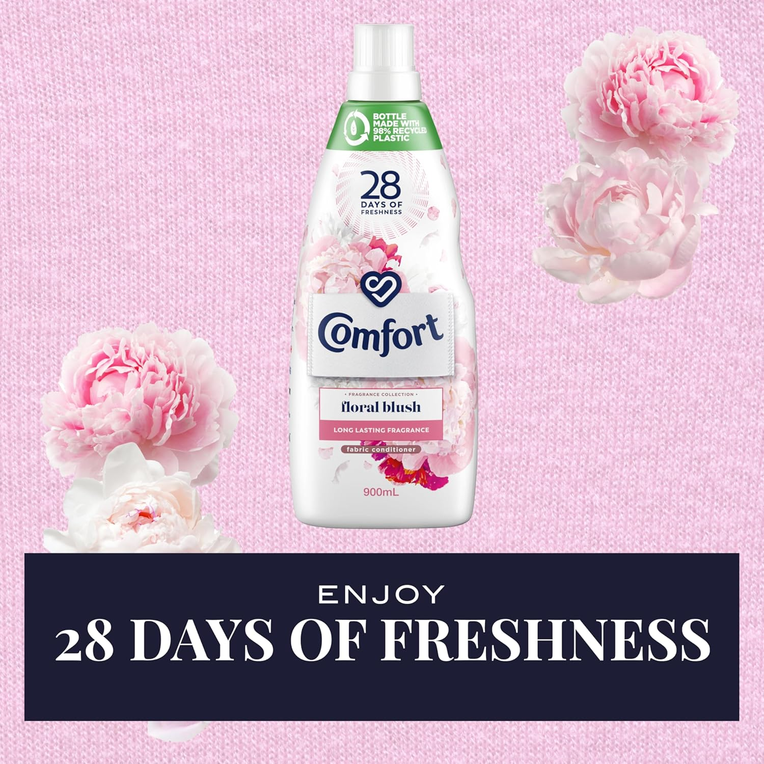 Comfort Concentrate Liquid Fabric Conditioner & Softner 900Ml, Fragrance Collection LIMITED EDITION FLORAL BLUSH, 28 Days of Freshness image number 5