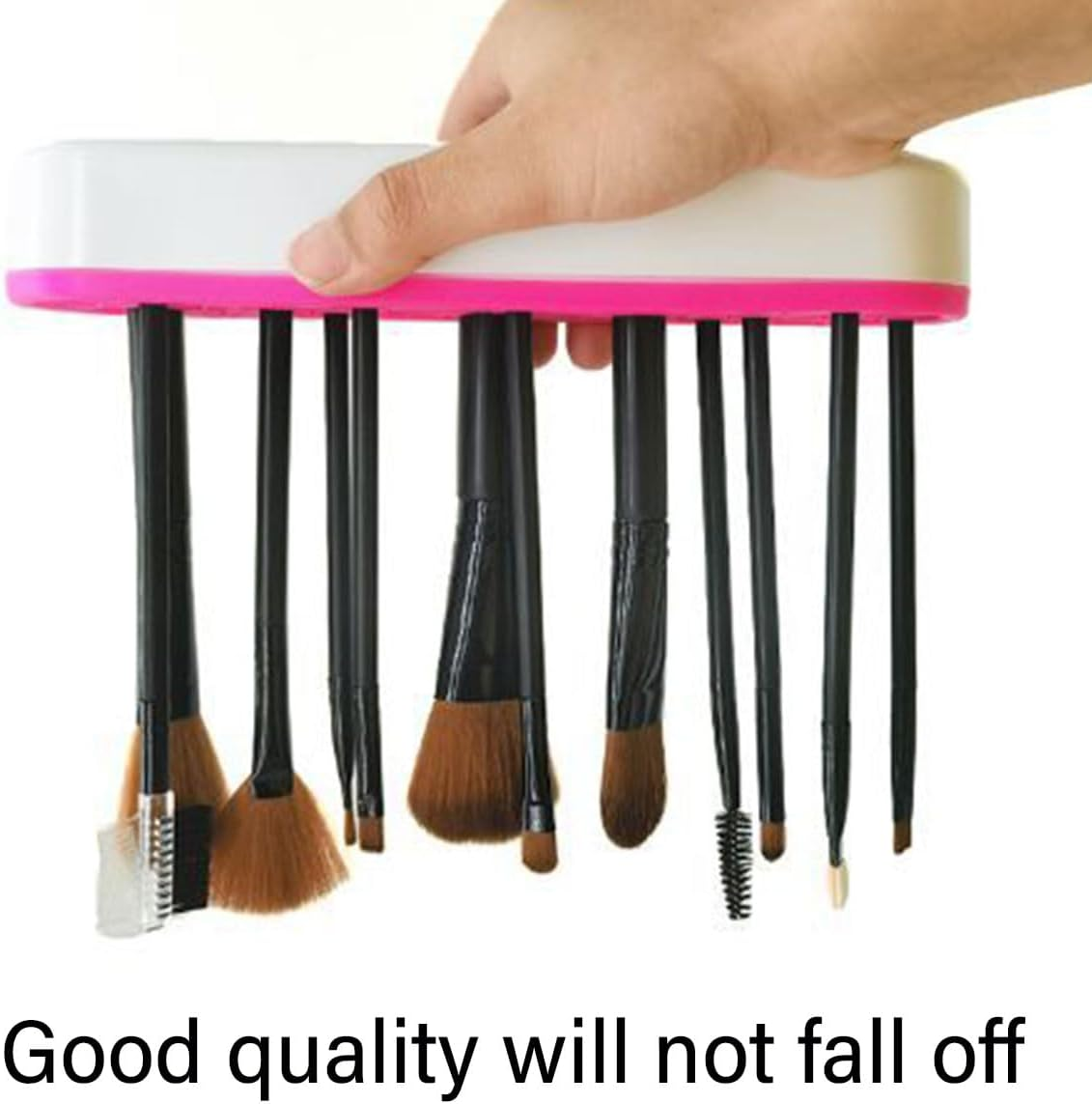 AIMALL Silicone Cosmetic Brush Holder, Desktop Makeup Organizer, Easy-Clean Detachable Design, Space-Saving Beauty Tool Storage, Dimensions 8.27X1.97X1.38 Inches - Blue image number 2