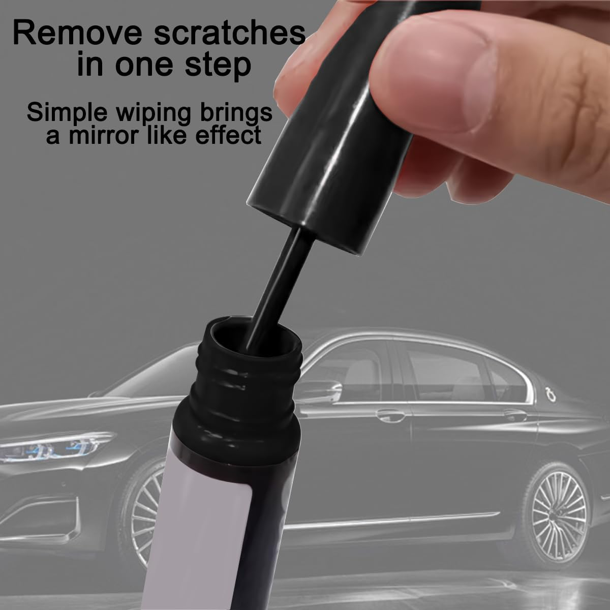 2Pack Touch up Paint for Cars, Quick and Easy Vehicle Scratch Repair Paint Fill Pen, Effective Automotive Rim Scratch Removing Gloss Accessories, Universal for SUV, Truck, Rv（Black）