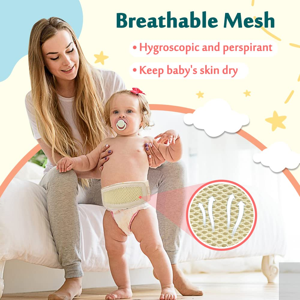 Umbilical Hernia Belt Baby Belly Button Band Newborn Cover Infant Tummy Wrap Umbilical Cord Belt Baby Support Truss Child Adjustable Belly Band Abdominal Navel Relief image number 4