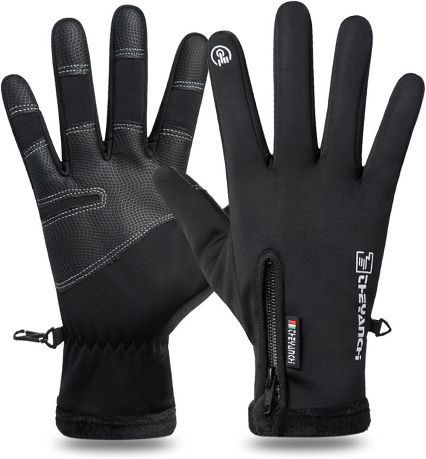 ZVCXOE Outdoor Gloves 2-Fingered Fishing Gloves Cold Weather Gloves Windproof Waterproof Fleece Lining Warm Forrunning Hiking Fishing image number 6