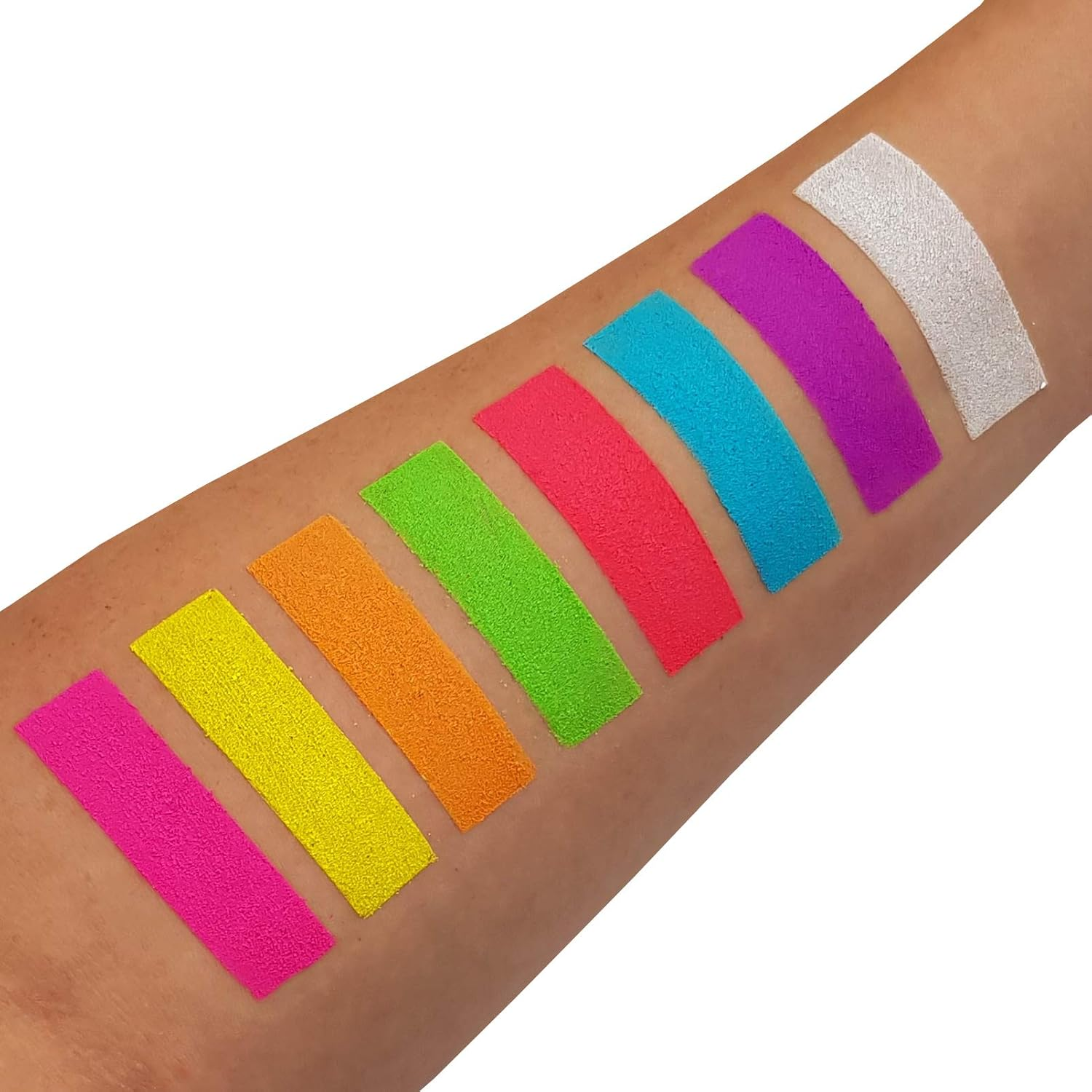 Moon Glow - Blacklight Neon UV Pigment Shaker 0.1Oz Set of 8 ? Glows Brightly under Blacklights / UV Lighting! Use on the Face/Body as Loose Eye Shadow and for Nail Art image number 4