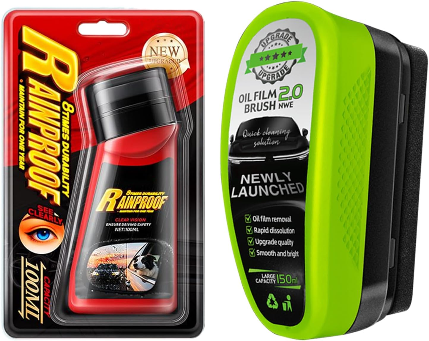 Glass Cleaning Board | Automotive Exterior Cleaner | Windshield Hydrophobic Anti-Fog Car Detailing Brush for Truck Sedan SUV Window Winter Daily Care Morning Foggy Weather image number 3