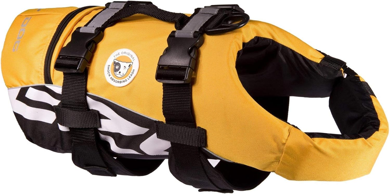 Ezydog DFD Dog Life Jacket - Swim Vest for Dogs - Dog Floaties - Dog Flotation Device - Reflective, Grab Handle (S, Yellow)