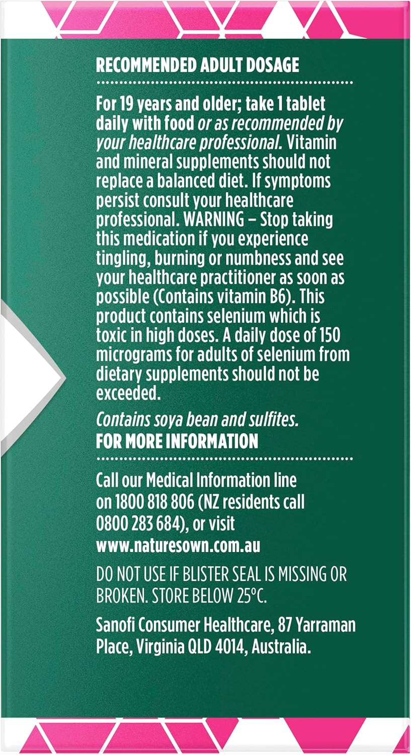 Nature'S Own Bodyfuel Women'S Multivitamin Tablets 60; Supports Healthy Immune System Function; Relieves PMS Symptoms; Supports Bone Health; Helps Maintain Hair, Nails and Skin image number 1