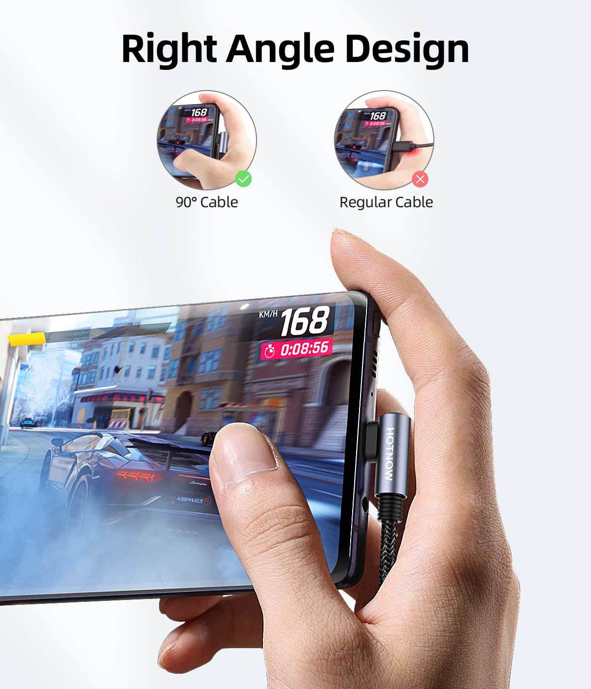 Right Angle USB C to USB C Cable 15CM 3Pack, Short 0.15M USB C Charger Cable 65W Fast Charging Cords for Iphone 15/16,Power Bank and USB Type C Devices image number 6