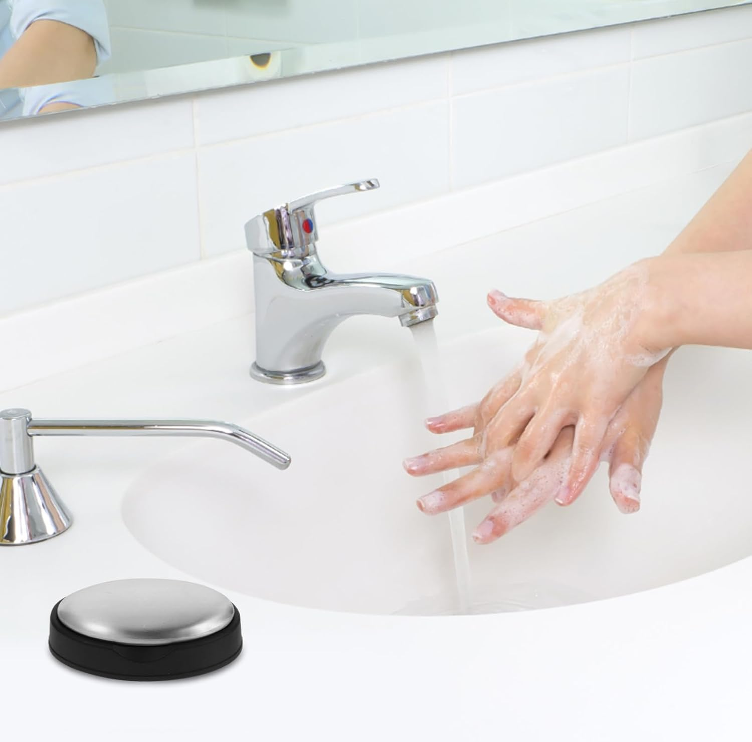 LABRIMP Stainless Steel Soap Bar Odor Remover for Kitchen Fish Smell Shaped Soap Reusable Odor Absorber for Hands image number 5