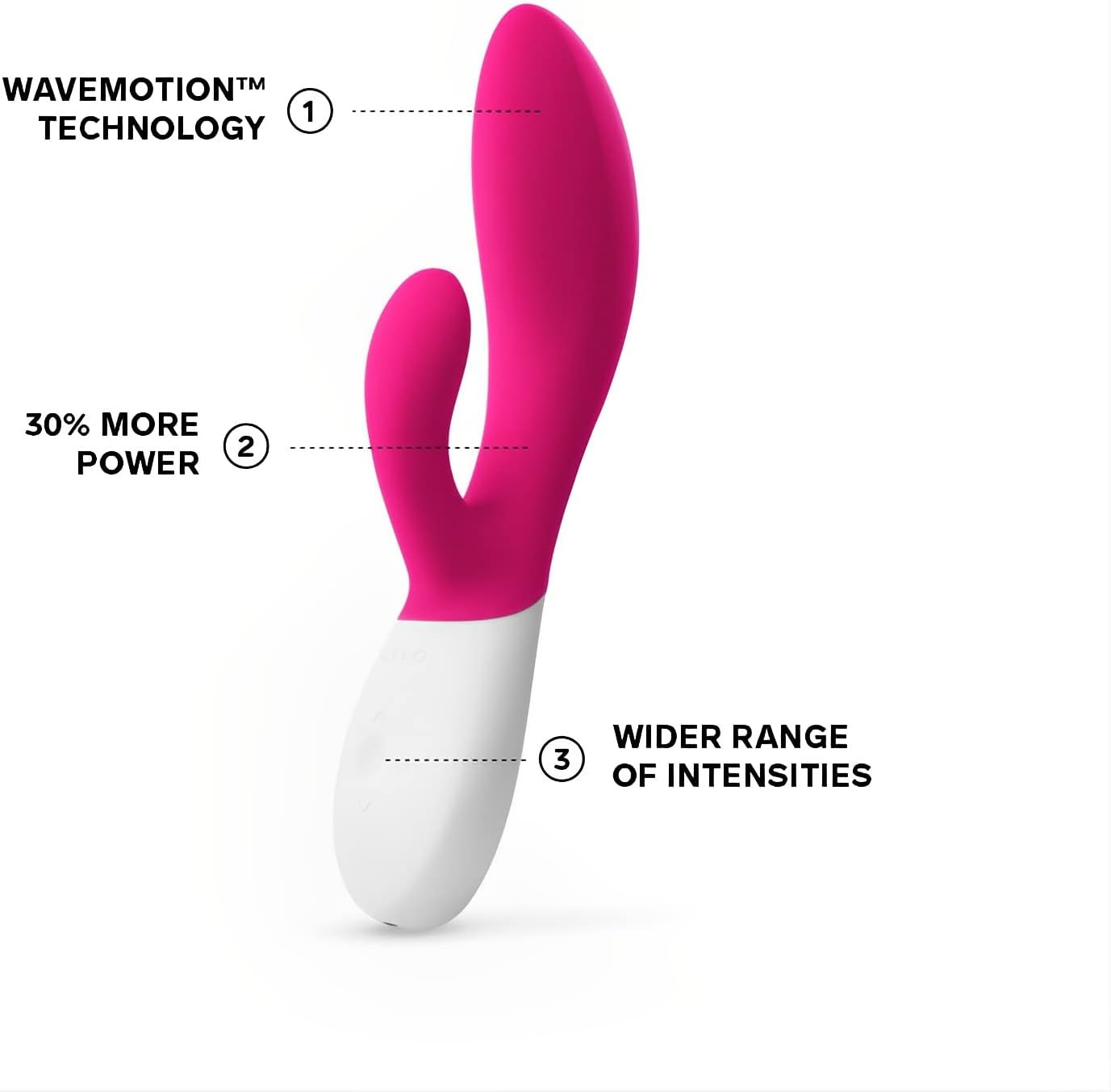 LELO INA WAVE 2 Rabbit Vibrator for Women Sex Toy G Spot Rabbit Vibrator with Wavemotion Technology and 12 Vibrations Settings, Sex Toys for Women, Cerise image number 1
