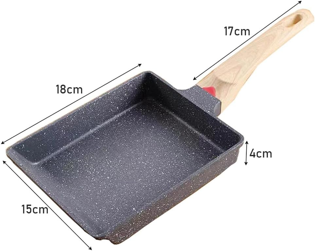 Tamagoyaki Pan, Versatile Square Fryin Pot, Multi-Stove Compatible Skillet, Even Heat Distribution, for Breakfast Cooking (38 X 16.5 X 3.7 CM) image number 4